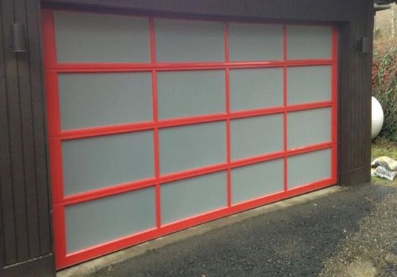 porta transparente da garagem 220/230V, estrutura firme das portas de alumínio modernas da garagem