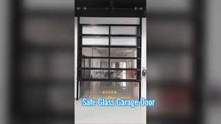 Escolha a porta secional de vidro transparente da garagem da estanqueidade da água do vidro da liga de alumínio para a segurança alta