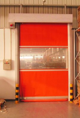 Porta de PVC de alta velocidade para salas limpas auto-reparo 1,5 mm portas de rolos de obturador rápido de aço inoxidável