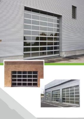 Porta secional isolada da garagem da liga de alumínio com abertura vertical/horizontal automática