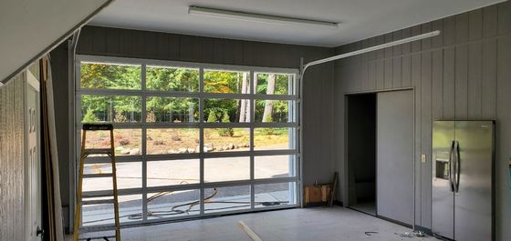 Porta secional isolada da garagem da liga de alumínio com abertura vertical/horizontal automática