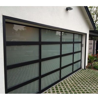 Instalação fácil Porta seccional de alumínio Residencial controle remoto à prova d'água