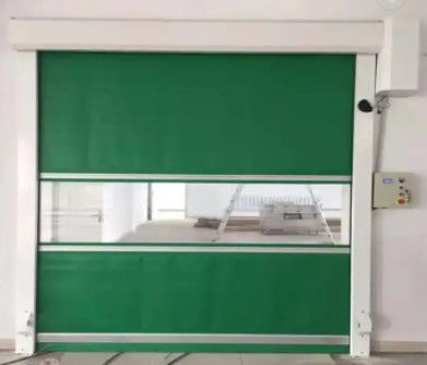 Porta de rolos transparentes de alta segurança