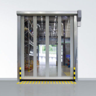 Porta de rolos transparentes de alta segurança