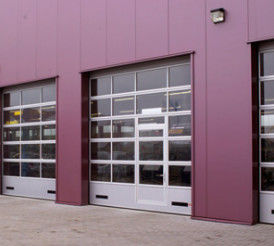 Duplo vidro de alumínio porta de garagem seccional vidro transparente estanqueidade