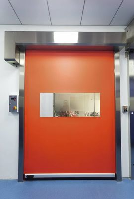 Portas de rolos rápidos transparentes de obturador operação manual Servo de aço galvanizado