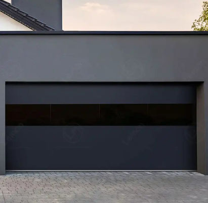 Portas de garagem seccionais de alto desempenho Residencial Painel duplo revestido de pó