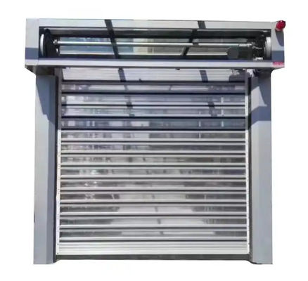 Porta em espiral de alta velocidade de liga de alumínio com sensor fotoelétrico 220V/50HZ Fornecimento de energia para oficina com superfície finalizada