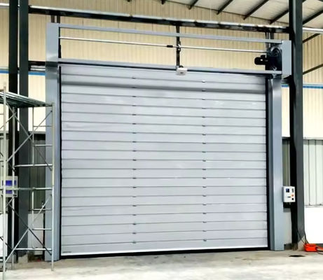 Porta espiral de alta velocidade com controlo PLC a 0,8 m/s Sistema de segurança de sensor fotoelétrico de velocidade