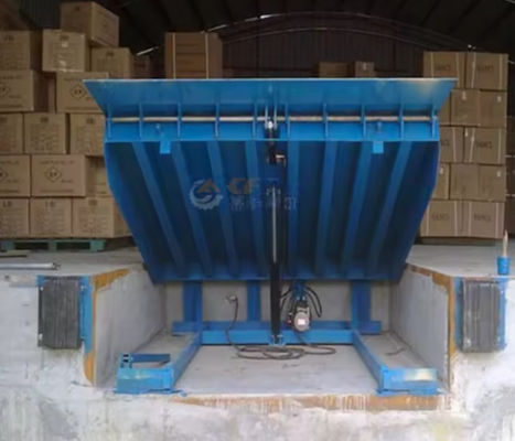 Nivelador de doca de carregamento elétrico com capacidade de 10 000-20 000 lbs acabamento revestido com pó e segurança melhorada