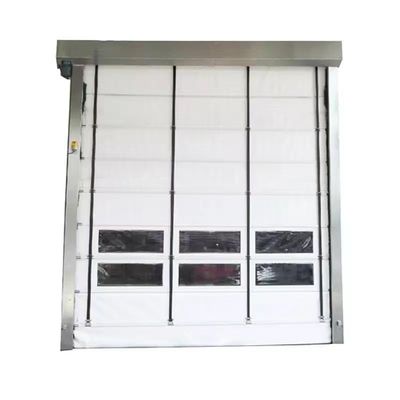 Porta de rolos rápidos de segurança avançada com isolamento térmico e design resistente a intempéries