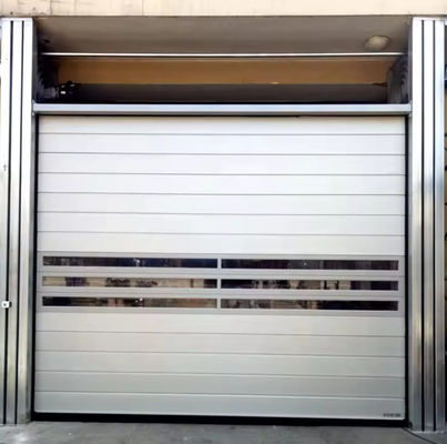 Porta em espiral de velocidade com 0,8m/s abertura 0,75KW Motor Power Sistema de segurança de sensor fotoelétrico