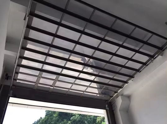 Porta seccional de alumínio de segurança com vidro de vidro duplo em várias cores