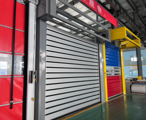 0.8m/s Porta em espiral de liga de alumínio com 220V/50HZ Fornecimento de energia Alumínio Metal Autom Shutter rápido
