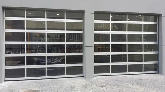 Porta seccional de alumínio de vidro duplo moderno com excelente isolamento