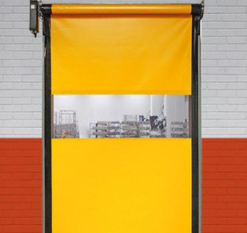 Modernas portas de rolos rápidos industriais de segurança automática de plástico de aço de alto desempenho com resistência e isolamento climático