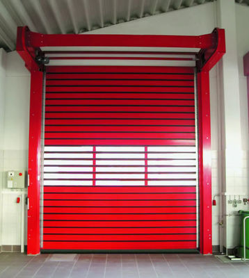 220V/50HZ Sensor fotoelétrico de segurança Porta espiral de velocidade -20°C~ 50°C Abertura resistência ao vento alumínio rígido Porta de alta velocidade