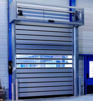220V/50HZ Sensor fotoelétrico de segurança Porta espiral de velocidade -20°C~ 50°C Abertura resistência ao vento alumínio rígido Porta de alta velocidade