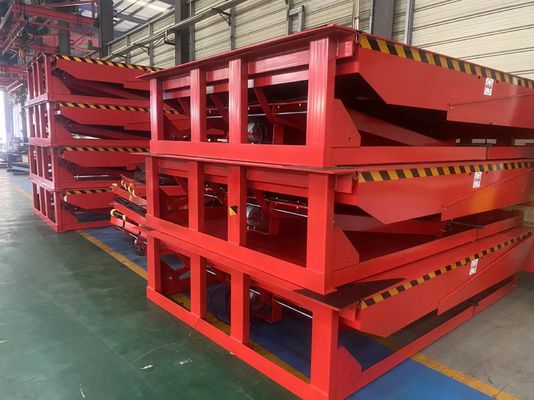 Nivelador de doca de carregamento personalizável com cadeias de segurança / Fonte de energia elétrica 6T / 10T Capacidade hidráulica