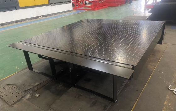 Nivelador elétrico hidráulico de carga doca personalizável com cadeia de segurança e comandos de botão de empurrão