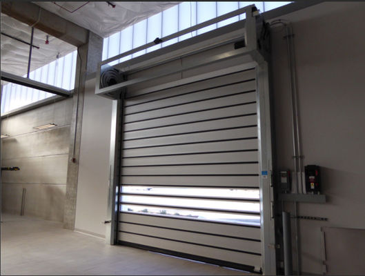 Alumínio Transparente Porta Espiral de Alta Velocidade Eficiência de Segurança Com Sistema de Controle PLC Fábrica Venda Direta Velocidade máxima 2m/s