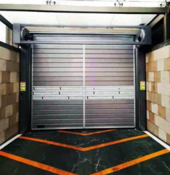 Porta de rolamento em espiral automática industrial de alumínio metálico com isolamento térmico de velocidade de alumínio de liga espiral