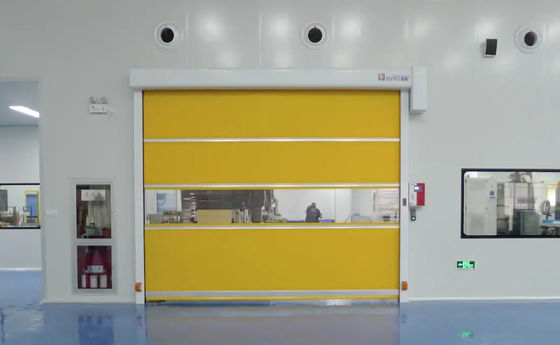 Controle remoto Porta de persiana rápida de estilo moderno de PVC com isolamento térmico