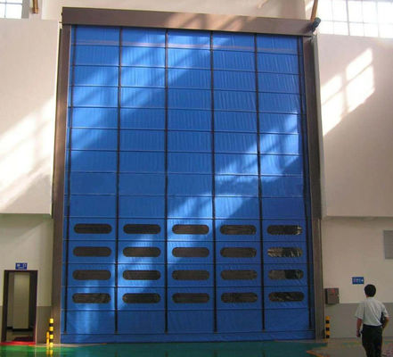 Sensor automático de alumínio liga de aço inoxidável pista PVC porta de rolos rápidos com isolamento e segurança superior