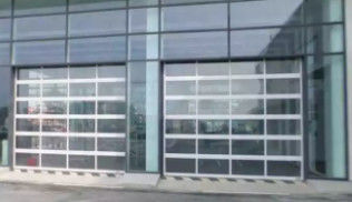 Impermeável Classe 3 Design moderno Soundproof Alumínio Ligação de vidro Seccional Garagem Porta