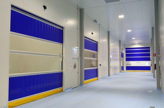 Redução de ruído Alta velocidade PVC Roll Up Rapid Shutter Door 304 resistência ao tempo