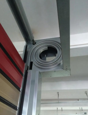 Eficiência de segurança da porta em espiral de alta velocidade transparente de alumínio