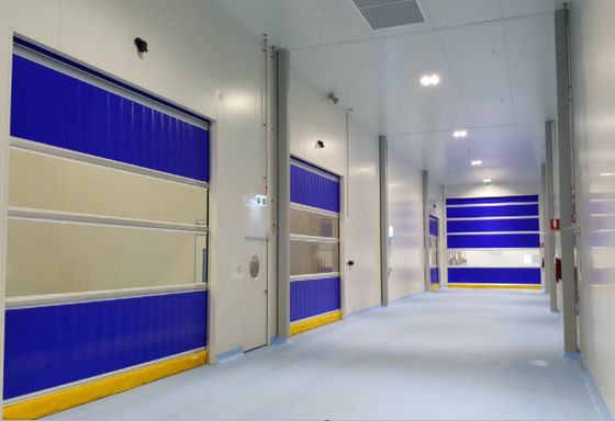 Portas de rolos rápidos à prova de ruído com isolamento térmico Armazém Reparação rápida Porta de PVC com fecho de alta velocidade