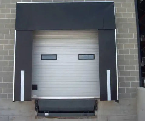 Protecção contra os elementos Sistema de carga ajustável Abrigo de porta de doca com função de borracha de plástico de PVC Abrigo de doca de carro