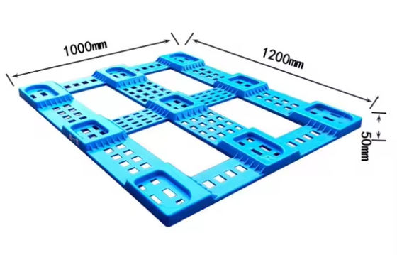 Reutilizavel Indústria pesada grande paleta de 4 vias de HDPE com estampação a quente e logotipo de impressão de seda dupla face