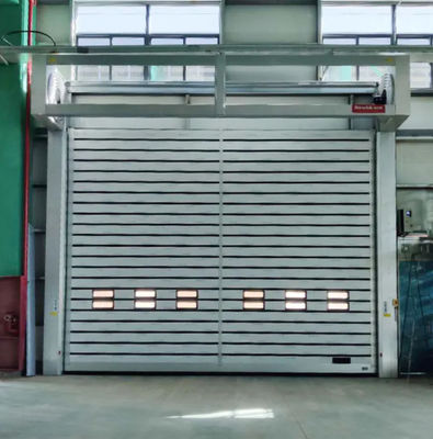 Porta espiral transparente de alumínio de alta velocidade com velocidade de fechamento de 0,8 m/s e alimentação de 220V/50HZ