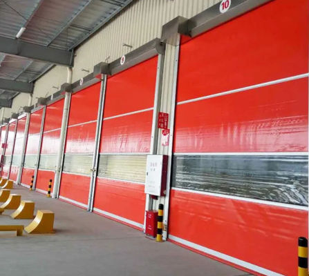 Resistente a intempéries Alta velocidade PVC Roll Up Rapid Shutter Door 304 Material de aço inoxidável Manual Operação automática