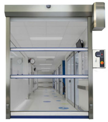 Baixa manutenção Resistência a intempéries Alta velocidade PVC Roll Up Rapid Shutter Door 304 aço inoxidável
