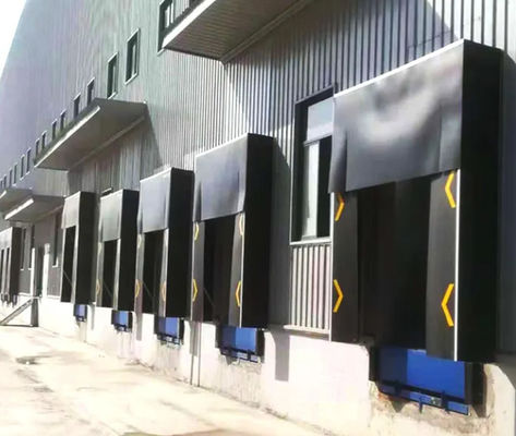 Sistema de carregamento ajustável fixo Abrigo de porta de doca com revestimento de aço galvanizado e tecido resistente ao desgaste fixo