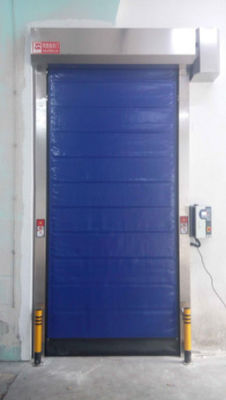 Porta de persiana rápida de PVC de alta velocidade personalizada Material de aço inoxidável 304 para melhorar o desempenho dos negócios Porta de fecho