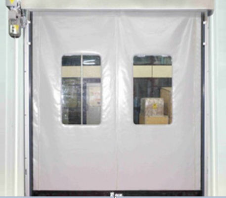 Porta de persiana rápida de PVC de alta velocidade personalizada Material de aço inoxidável 304 para melhorar o desempenho dos negócios Porta de fecho