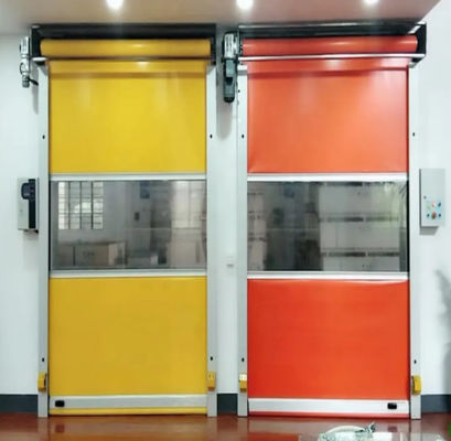 Armazém industrial à prova de poeira Porta de rolos de PVC de alta velocidade Porta de rolos de alta velocidade
