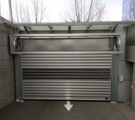 Porta em espiral de alta velocidade transparente de alumínio para eficiência de segurança