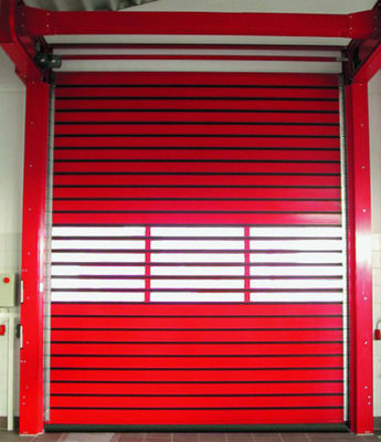 Porta espiral transparente de alta velocidade de alumínio Segurança e eficiência para resistência ao vento ≤2,0KN/m2 em qualquer temperatura