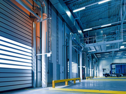 Faixa de temperatura -20C- 50C Turbina de alumínio Porta dura rápida Porta espiral de alta eficiência para segurança imbatível