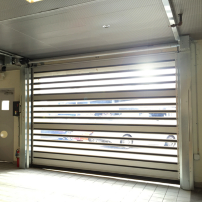 Porta espiral exterior inteligente Porta espiral industrial de alumínio rígido de alta velocidade Segurança e eficiência para aplicações industriais pesadas