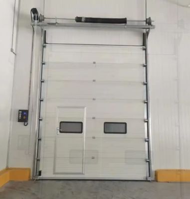 Vinyl Threshold Sectional Overhead Door 50mm-80mm espessura nova industrial térmico isolado de forma segura porta automática para oficina porta de garagem