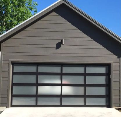 Resistência à água Classe 3 Vidro transparente Porta seccional de garagem Estilo de porta seccional de abertura manual ou automática