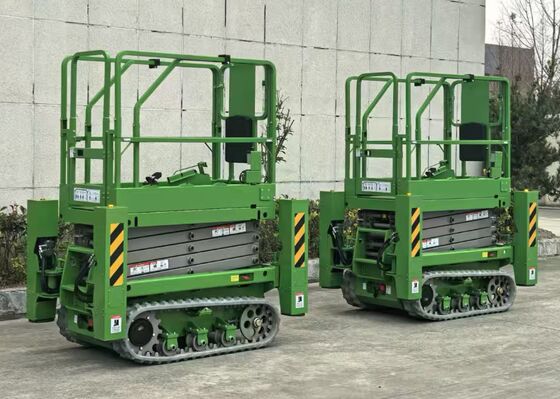 Elevador de trabalho aéreo Alimentado por bateria plataforma de elevação elétrica 1.5 KW Potência do motor otimizada para construção e manutenção