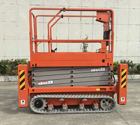 Elevador de trabalho aéreo Alimentado por bateria plataforma de elevação elétrica 1.5 KW Potência do motor otimizada para construção e manutenção