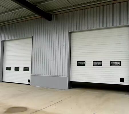 Automático com porta aérea secional controlada remotamente 50mm 80mm espessura isolada secional porta de garagem portas seccionais comerciais nível de isolamento acústico 24 DB